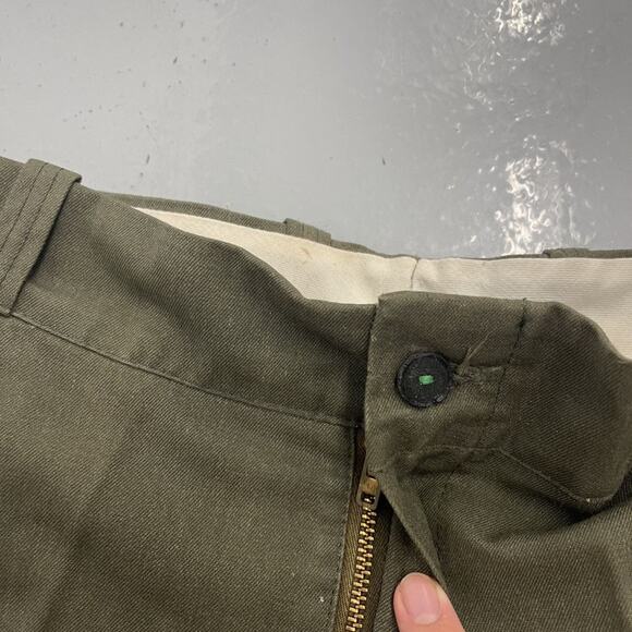 Vintage 60s Sears Green Sanforized Workwear Chinos 36x27 - Picture 2 of 4